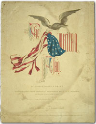 cover of sheet music, The American Flag