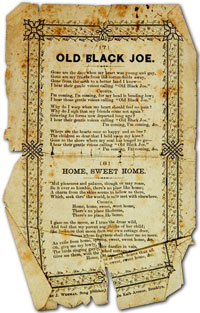 1860 Song sheet, Old Black Joe