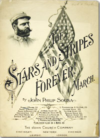 cover of sheet music, Stars and Stripes Forever